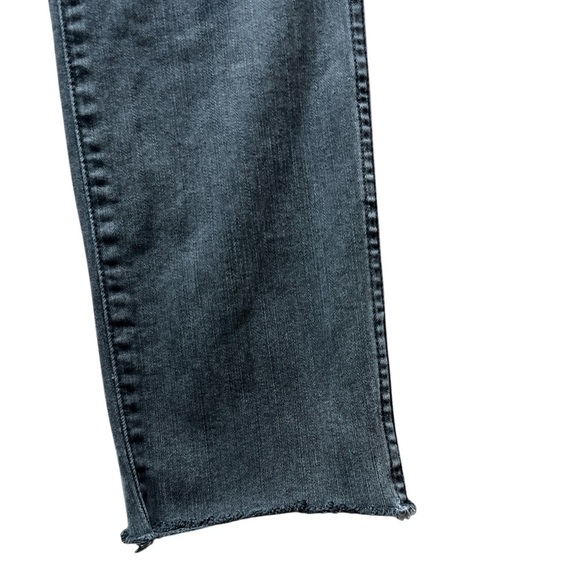 Madewell Ladies Stovepipe Mid-Rise Raw Hem Straight Leg Jeans Black Size 25 - Picture 3 of 6